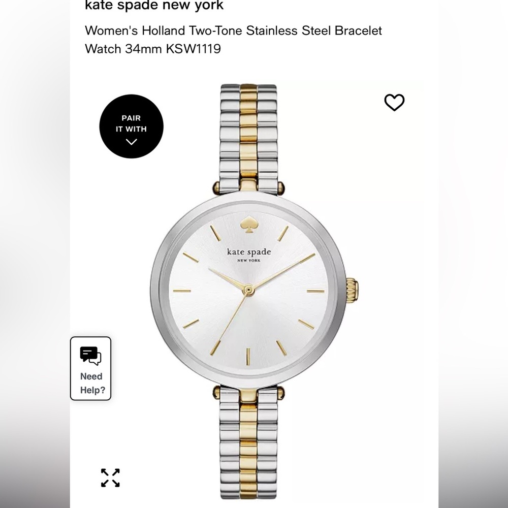 Kate Spade Two-Tone Silver and Gold Watch